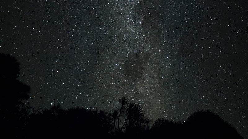 Night sky above the Great Barrier Island