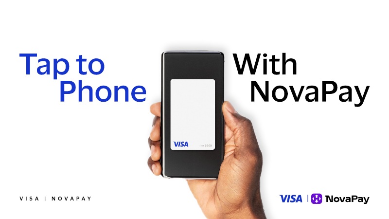 Tap to Phone - Visa & NovaPay logos